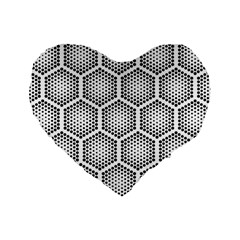 Halftone Tech Hexagons Seamless Pattern Standard 16  Premium Heart Shape Cushions