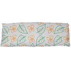 Hand Drawn Cute Flowers With Leaves Pattern Body Pillow Case (dakimakura) by BangZart