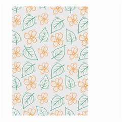 Hand Drawn Cute Flowers With Leaves Pattern Small Garden Flag (two Sides) by BangZart