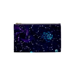 Realistic Night Sky Poster With Constellations Cosmetic Bag (small) by BangZart