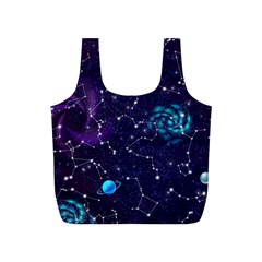 Realistic Night Sky Poster With Constellations Full Print Recycle Bag (s)