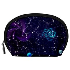 Realistic Night Sky Poster With Constellations Accessory Pouch (large) by BangZart