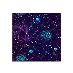 Realistic Night Sky Poster With Constellations Satin Bandana Scarf by BangZart