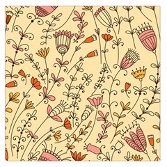 Seamless Pattern With Different Flowers Large Satin Scarf (square)