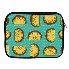 Taco Drawing Background Mexican Fast Food Pattern Apple Ipad 2/3/4 Zipper Cases