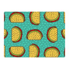 Taco Drawing Background Mexican Fast Food Pattern Double Sided Flano Blanket (mini) 