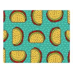 Taco Drawing Background Mexican Fast Food Pattern Double Sided Flano Blanket (large) 