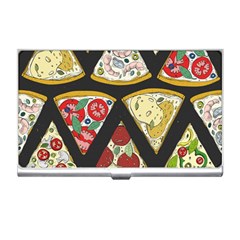 Vector Seamless Pattern With Italian Pizza Top View Business Card Holder by BangZart