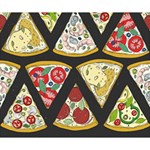 Vector seamless pattern with italian pizza top view Deluxe Canvas 14  x 11  (Stretched) 14  x 11  x 1.5  Stretched Canvas