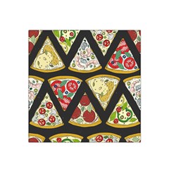 Vector Seamless Pattern With Italian Pizza Top View Satin Bandana Scarf