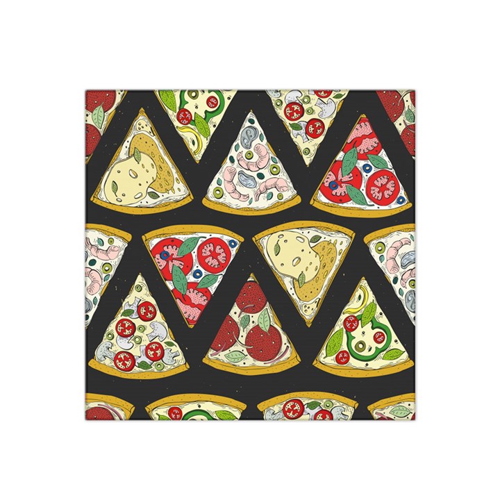 Vector seamless pattern with italian pizza top view Satin Bandana Scarf