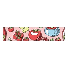 Tomato Seamless Pattern Juicy Tomatoes Food Sauce Ketchup Soup Paste With Fresh Red Vegetables Velvet Scrunchie