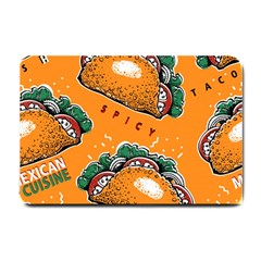 Seamless Pattern With Taco Small Doormat  by BangZart