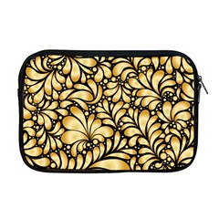 Damask Teardrop Gold Ornament Seamless Pattern Apple Macbook Pro 17  Zipper Case