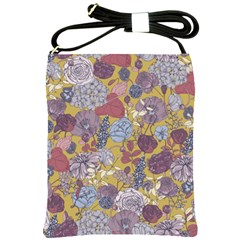 Floral Seamless Pattern With Flowers Vintage Background Colorful Illustration Shoulder Sling Bag by BangZart