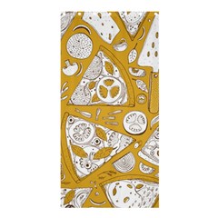 Vector Seamless Pizza Slice Pattern Hand Drawn Pizza Illustration Great Pizzeria Menu Background Shower Curtain 36  X 72  (stall)  by BangZart