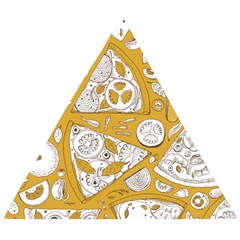 Vector Seamless Pizza Slice Pattern Hand Drawn Pizza Illustration Great Pizzeria Menu Background Wooden Puzzle Triangle