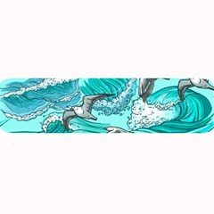 Sea Waves Seamless Pattern Large Bar Mats by BangZart