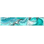Sea waves seamless pattern Large Flano Scarf  Front