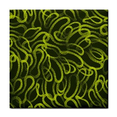 Green abstract stippled repetitive fashion seamless pattern Tile Coaster