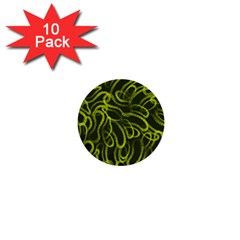 Green Abstract Stippled Repetitive Fashion Seamless Pattern 1  Mini Buttons (10 Pack)  by BangZart