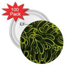 Green abstract stippled repetitive fashion seamless pattern 2.25  Buttons (100 pack) 