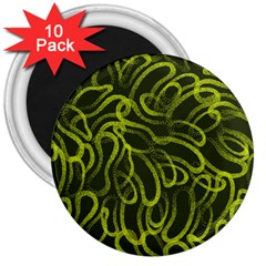 Green abstract stippled repetitive fashion seamless pattern 3  Magnets (10 pack) 