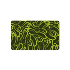 Green abstract stippled repetitive fashion seamless pattern Magnet (Name Card)