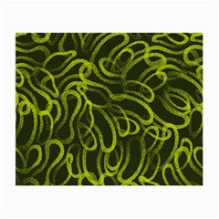 Green abstract stippled repetitive fashion seamless pattern Small Glasses Cloth (2 Sides)