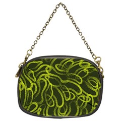 Green abstract stippled repetitive fashion seamless pattern Chain Purse (Two Sides)