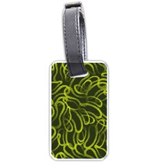 Green abstract stippled repetitive fashion seamless pattern Luggage Tag (one side)