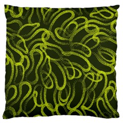 Green abstract stippled repetitive fashion seamless pattern Large Cushion Case (One Side)