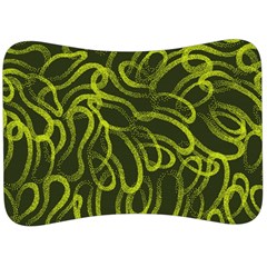 Green abstract stippled repetitive fashion seamless pattern Velour Seat Head Rest Cushion