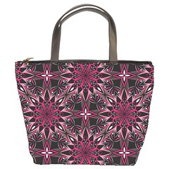 Seamless Pattern With Flowers Oriental Style Mandala Bucket Bag by BangZart