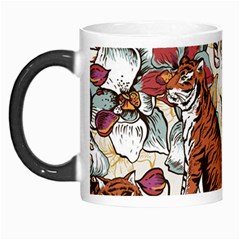 Natural seamless pattern with tiger blooming orchid Morph Mugs