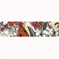 Natural seamless pattern with tiger blooming orchid Large Bar Mats