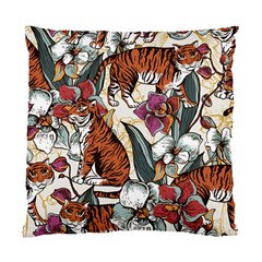 Natural seamless pattern with tiger blooming orchid Standard Cushion Case (One Side)