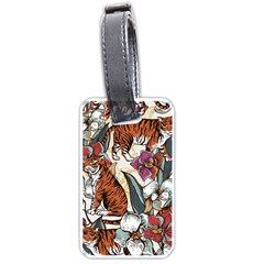 Natural seamless pattern with tiger blooming orchid Luggage Tag (one side)