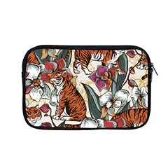 Natural seamless pattern with tiger blooming orchid Apple MacBook Pro 13  Zipper Case