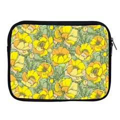 Seamless Pattern With Graphic Spring Flowers Apple Ipad 2/3/4 Zipper Cases