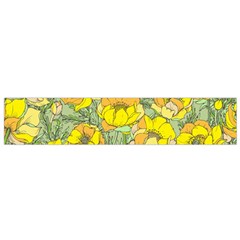 Seamless Pattern With Graphic Spring Flowers Small Flano Scarf