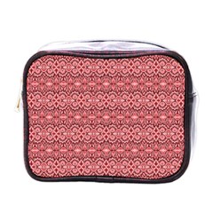 Pink Art With Abstract Seamless Flaming Pattern Mini Toiletries Bag (one Side) by BangZart