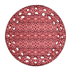 Pink Art With Abstract Seamless Flaming Pattern Round Filigree Ornament (two Sides) by BangZart