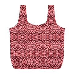 Pink Art With Abstract Seamless Flaming Pattern Full Print Recycle Bag (l)