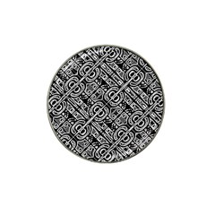 Linear Black And White Ethnic Print Hat Clip Ball Marker (4 Pack) by dflcprintsclothing