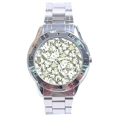Modern Abstract Intricate Print Pattern Stainless Steel Analogue Watch by dflcprintsclothing
