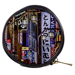 Shinjuku District Urban Night Scene, Tokyo Japan Mini Makeup Bag by dflcprintsclothing