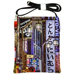 Shinjuku District Urban Night Scene, Tokyo Japan Shoulder Sling Bag by dflcprintsclothing