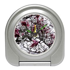 Saucer Magnolia Tree Travel Alarm Clock by okhismakingart