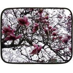 Saucer Magnolia Tree Fleece Blanket (mini) by okhismakingart